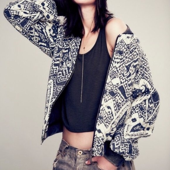 Free People Jackets & Blazers - Free People Printed Quilted Bomber